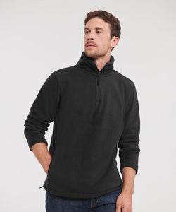 -zip outdoor fleece | black