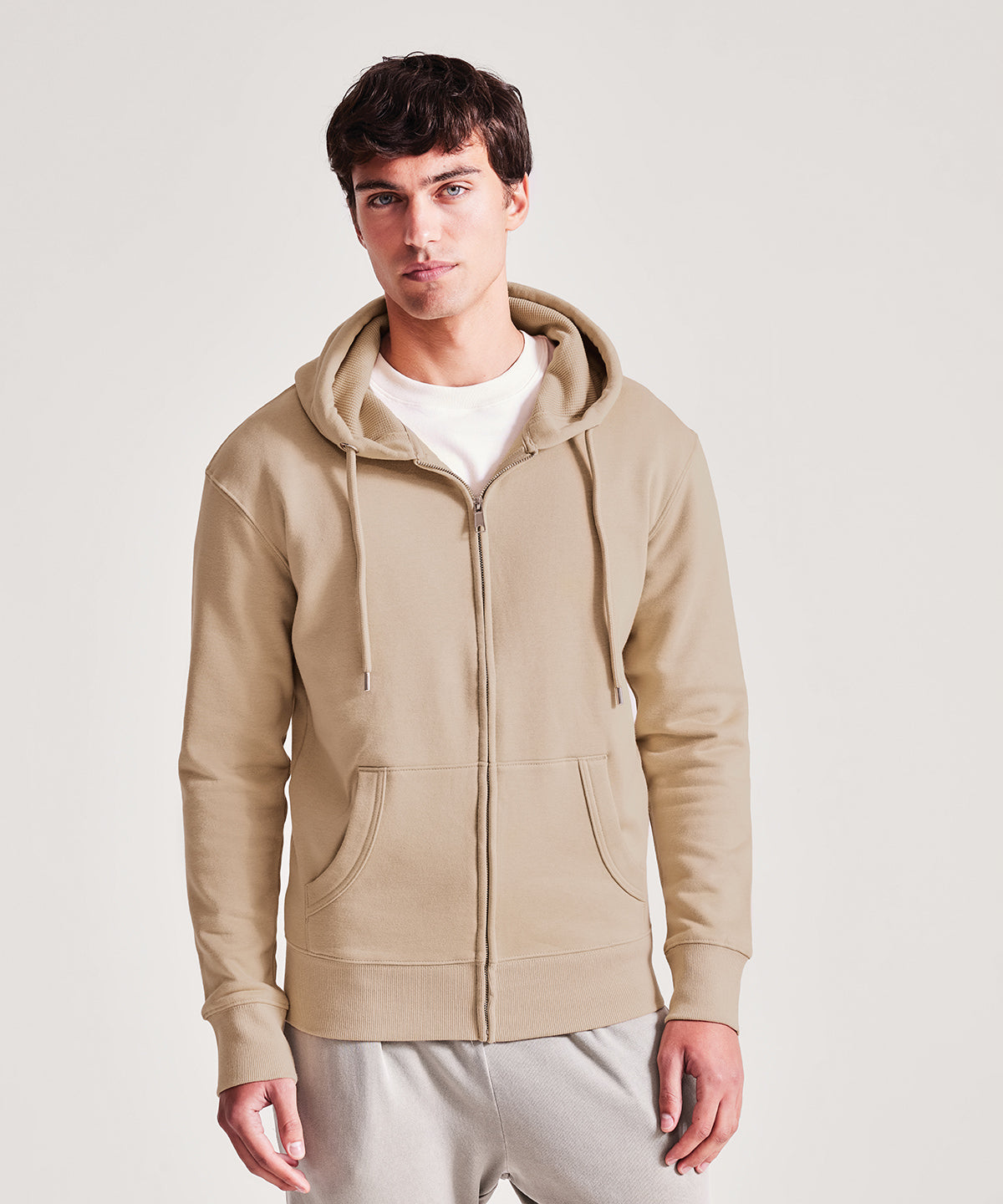 Mens Anthem full-zip hoodie | black