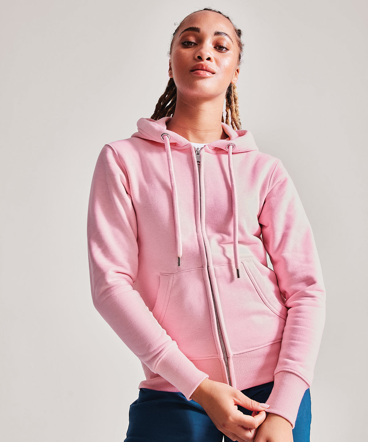Womens Anthem full-zip hoodie | black