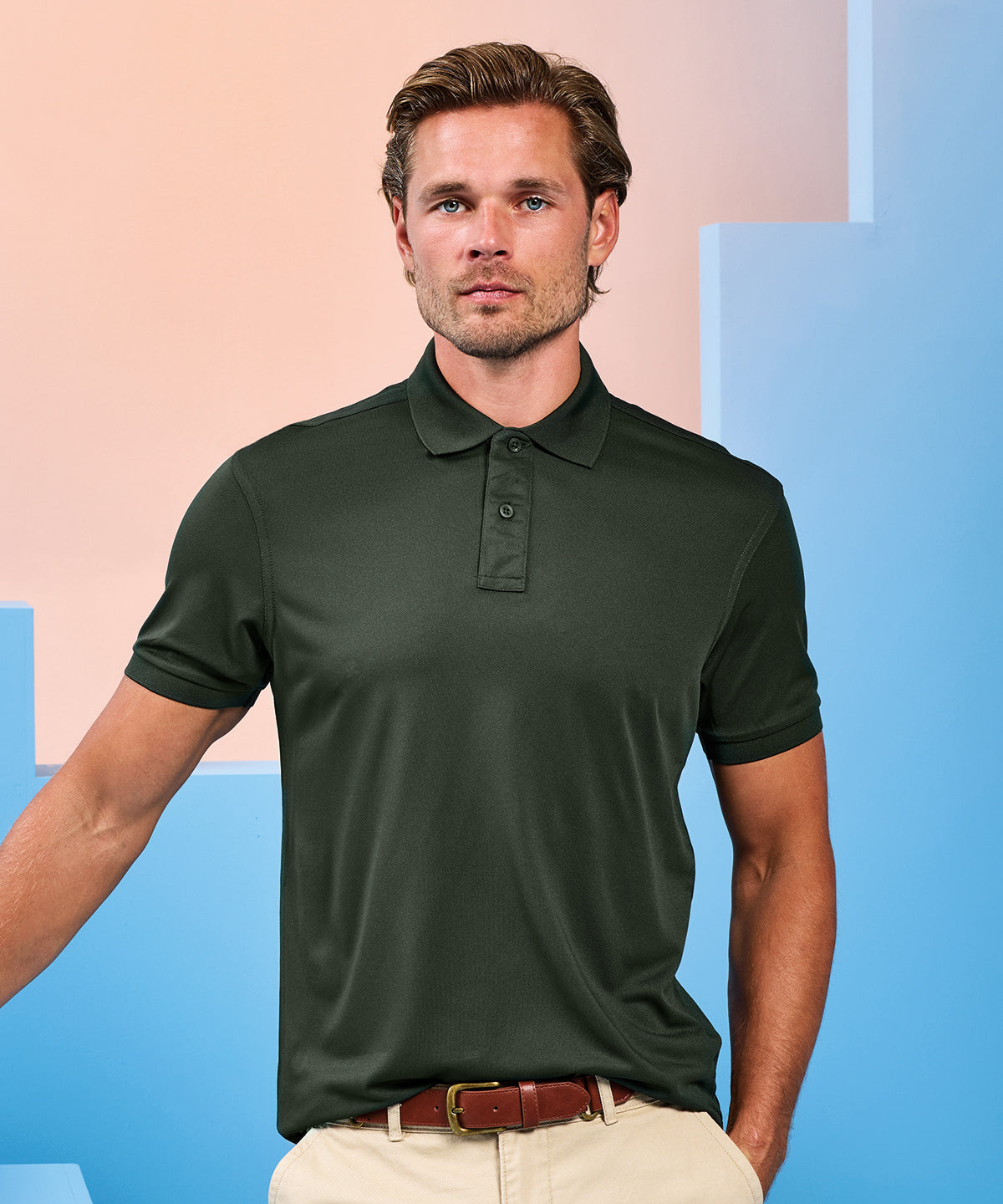 Cationic recycled polyester polo | royal