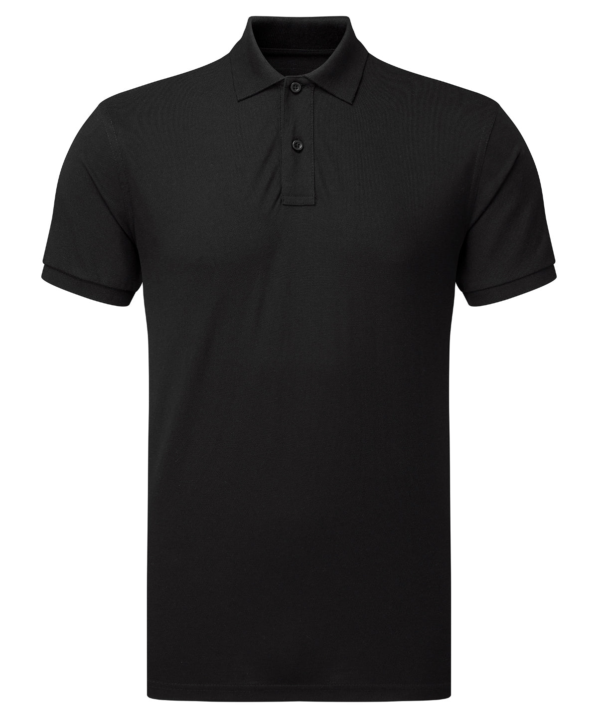 Mens polycotton blend polo | Black