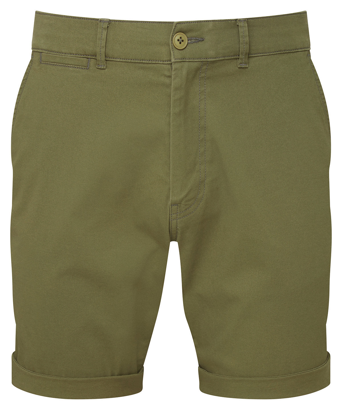 Mens lightweight chino shorts | olive