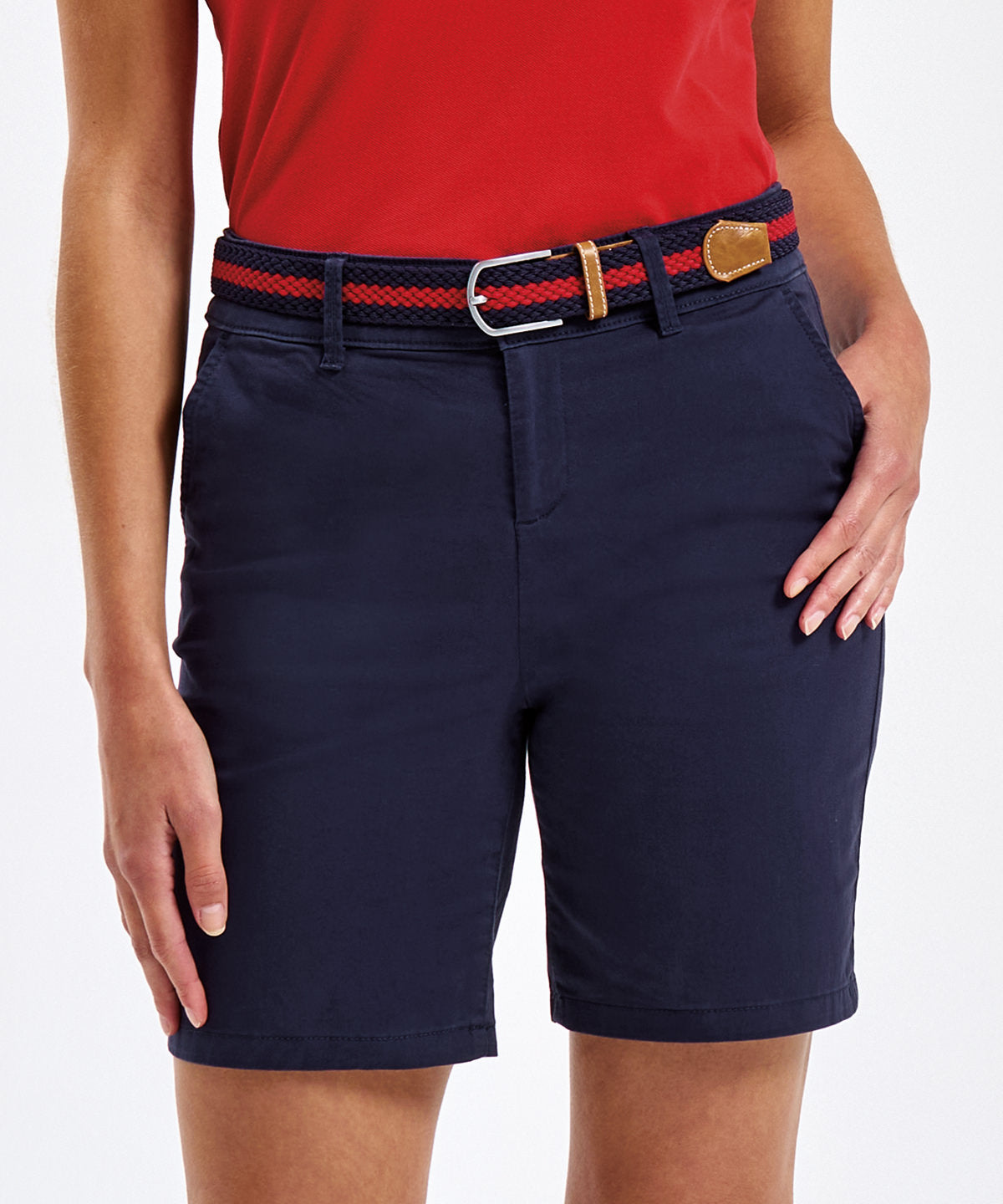 Womens lightweight chino shorts | black