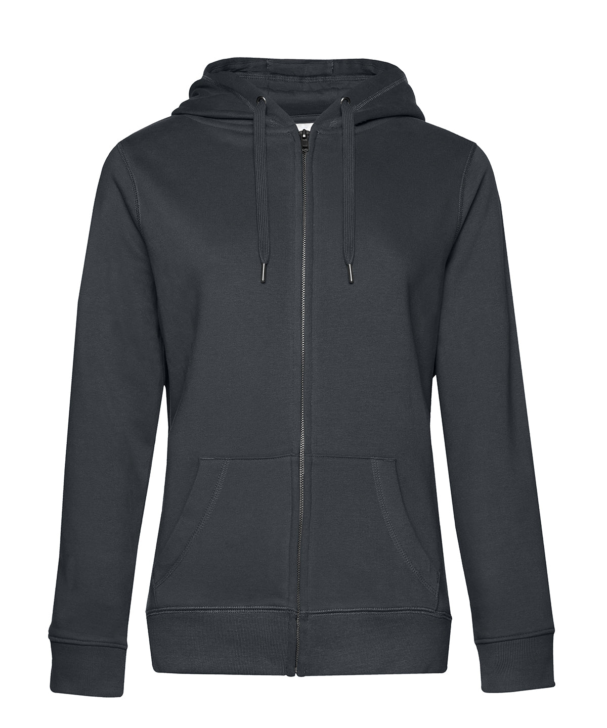 BC Queen zipped hooded | Asphalt