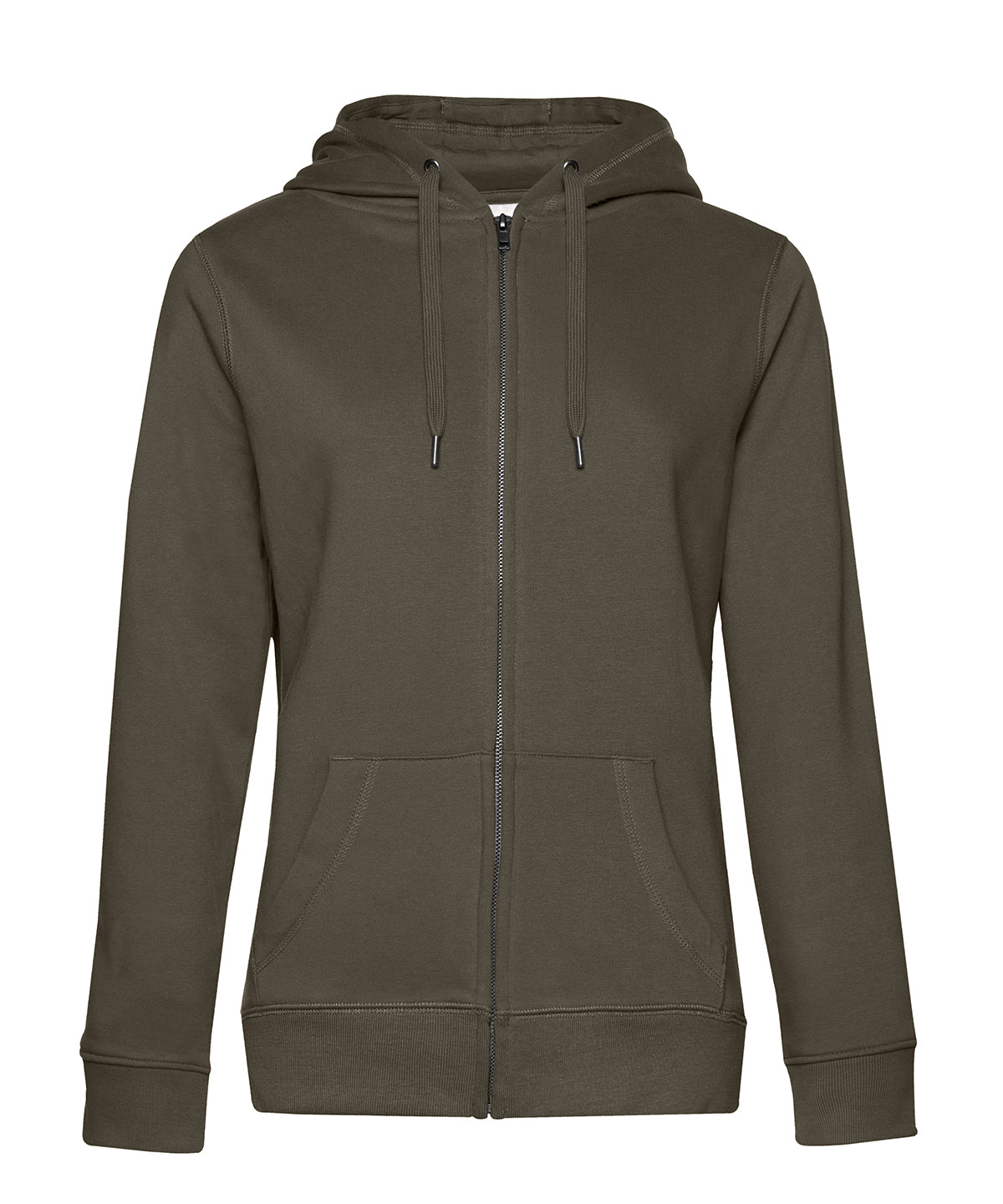 BC Queen zipped hooded | Khaki