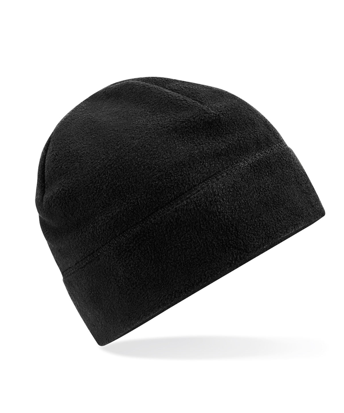 Recycled fleece pull-on beanie | Black