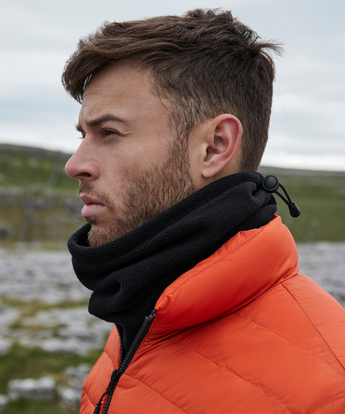 Recycled fleece snood | black