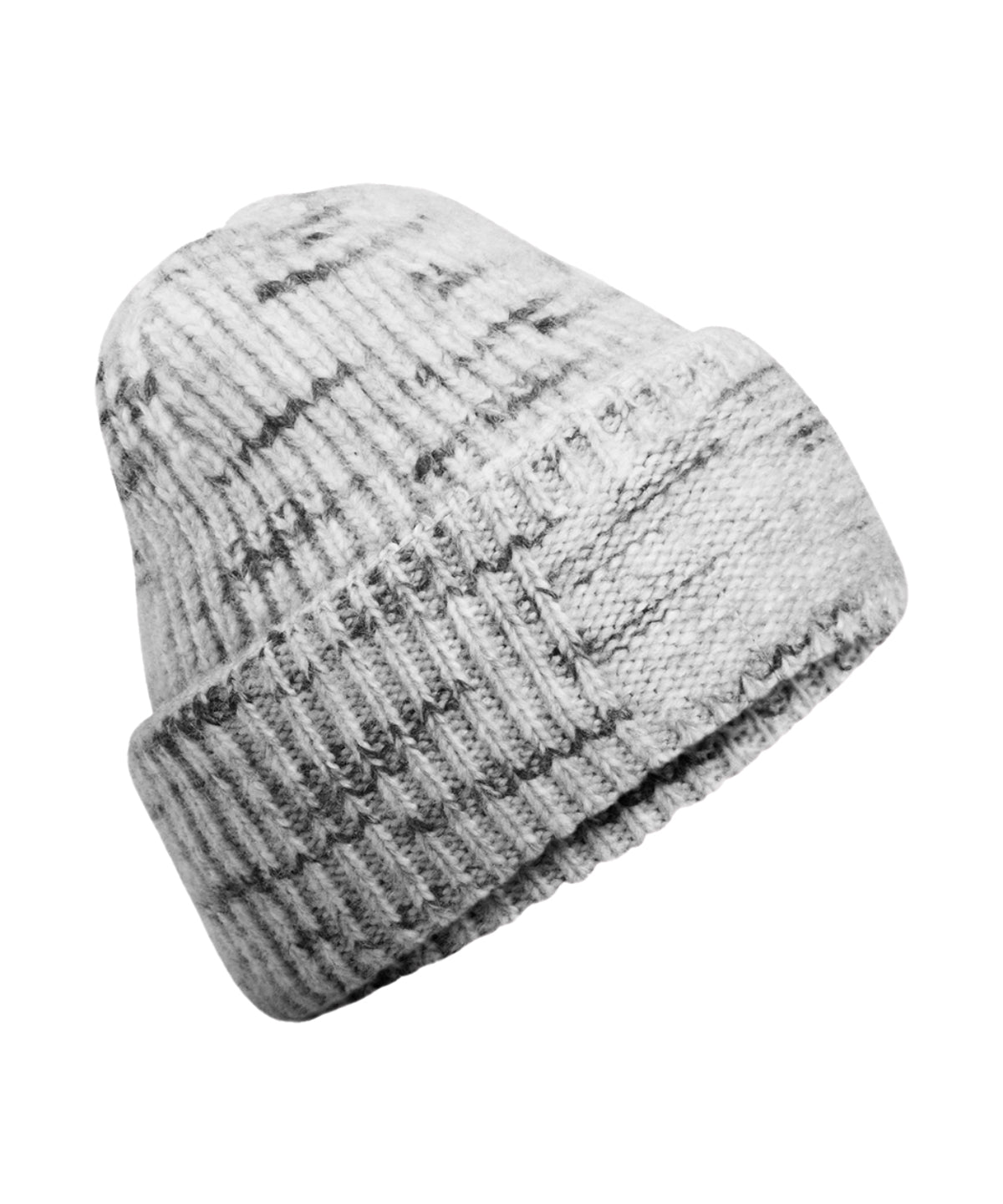 Chunky knit reverse patch beanie | cloudy haze