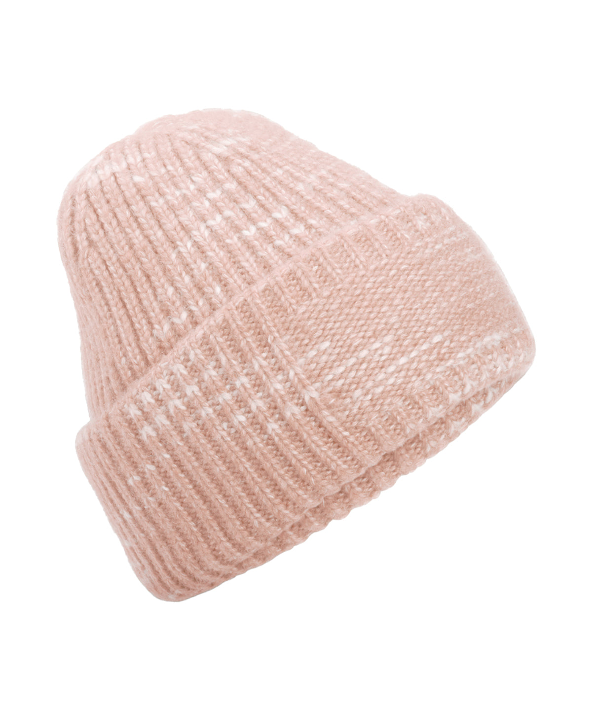 Chunky knit reverse patch beanie | strawberry haze