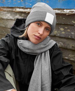 Appliqu patch beanie | black/white