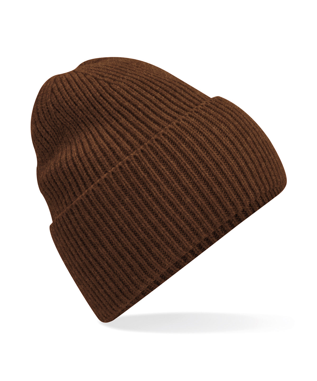 Oversized cuffed beanie | walnut
