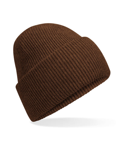 Classic engineered deep-cuffed beanie | walnut