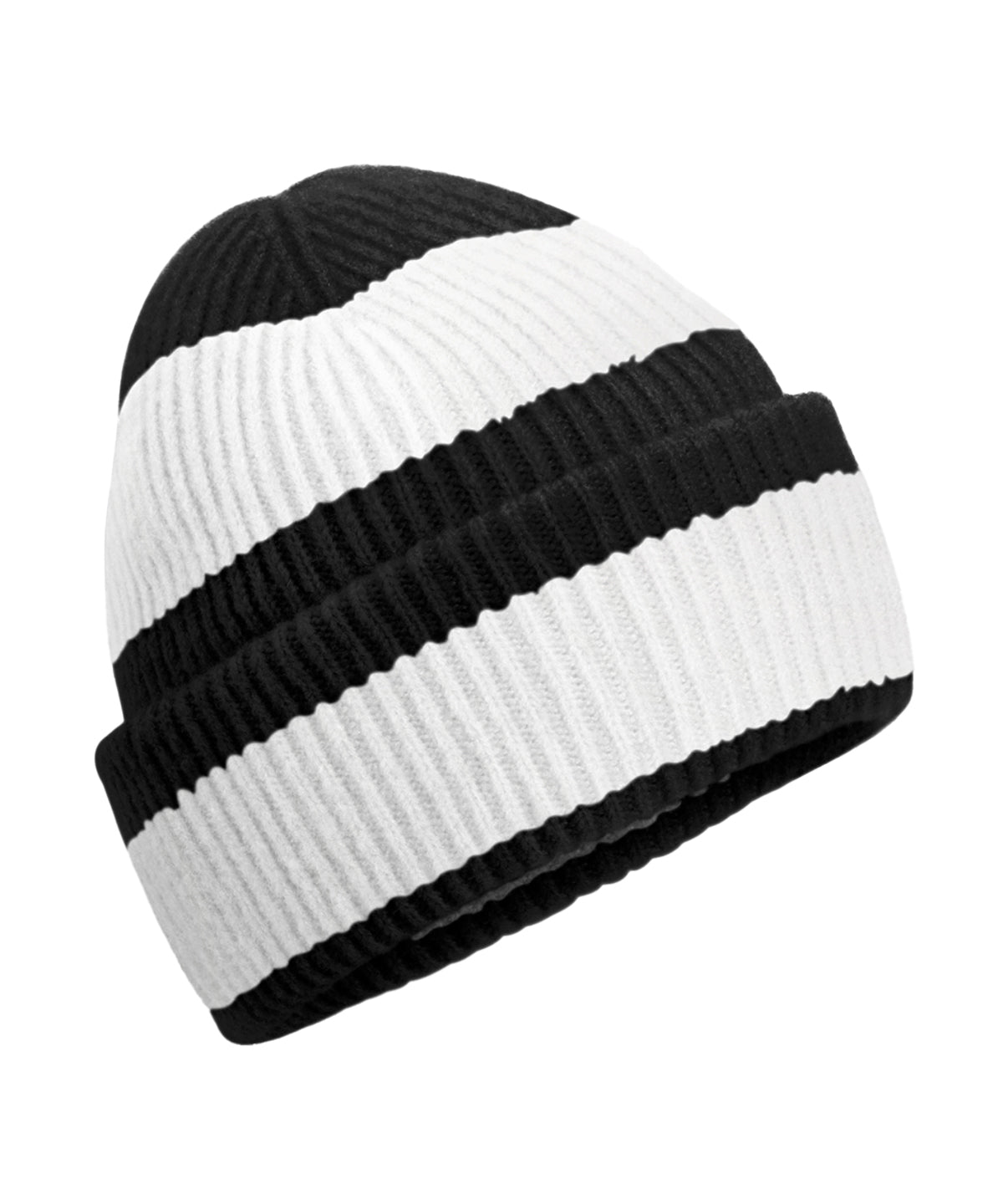 Colour block beanie | black/soft white