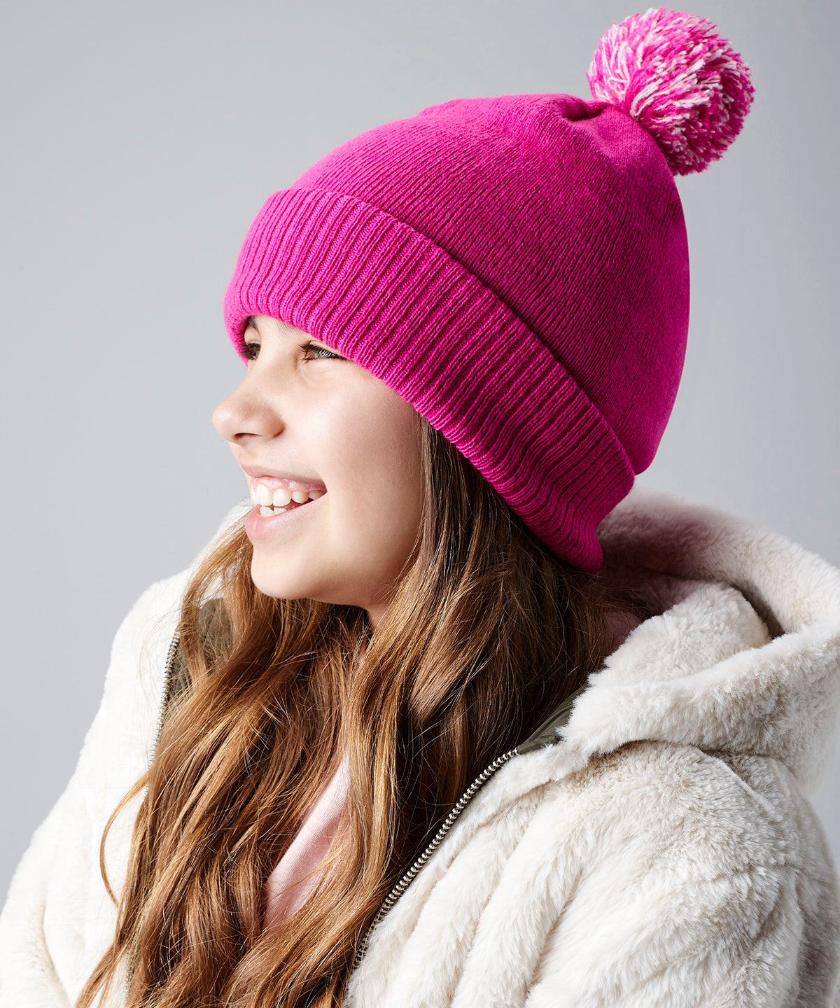 Junior snowstar® beanie | fuchsia/off white