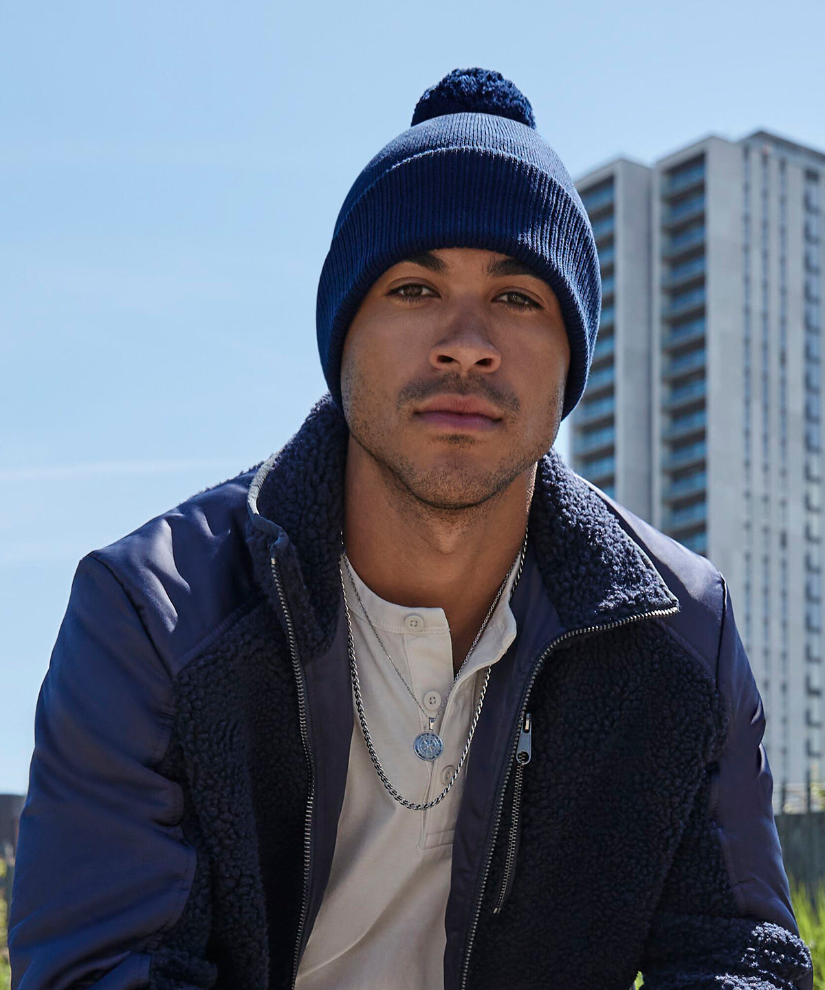 Organic cotton Snowstar® beanie | oxford navy