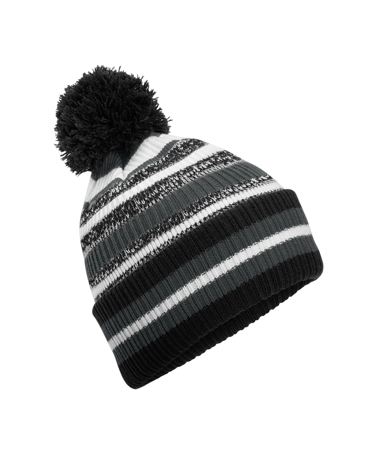 Multi-sport fan beanie | black/graphite grey/white