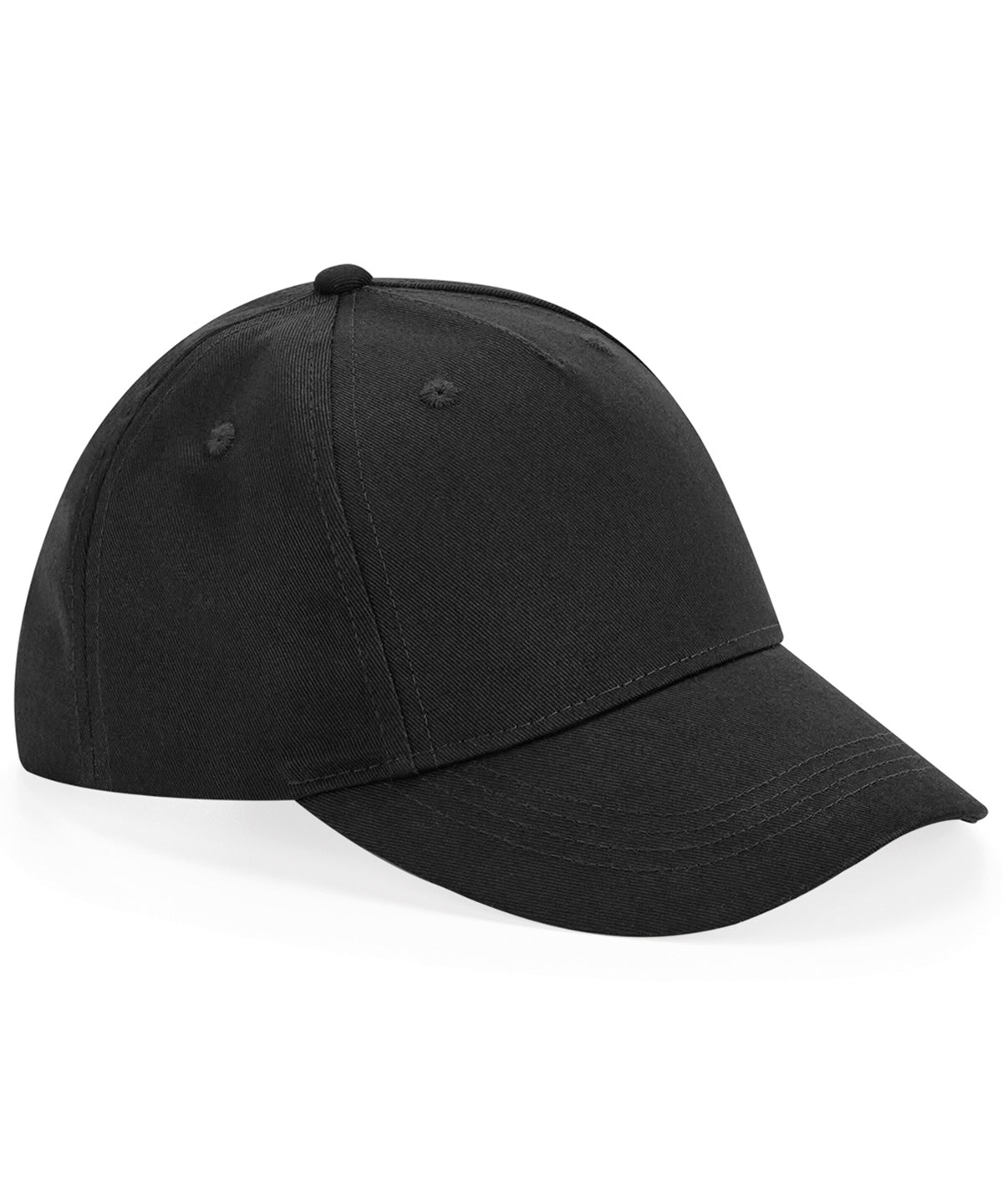 Junior organic cotton 5-panel cap | Black