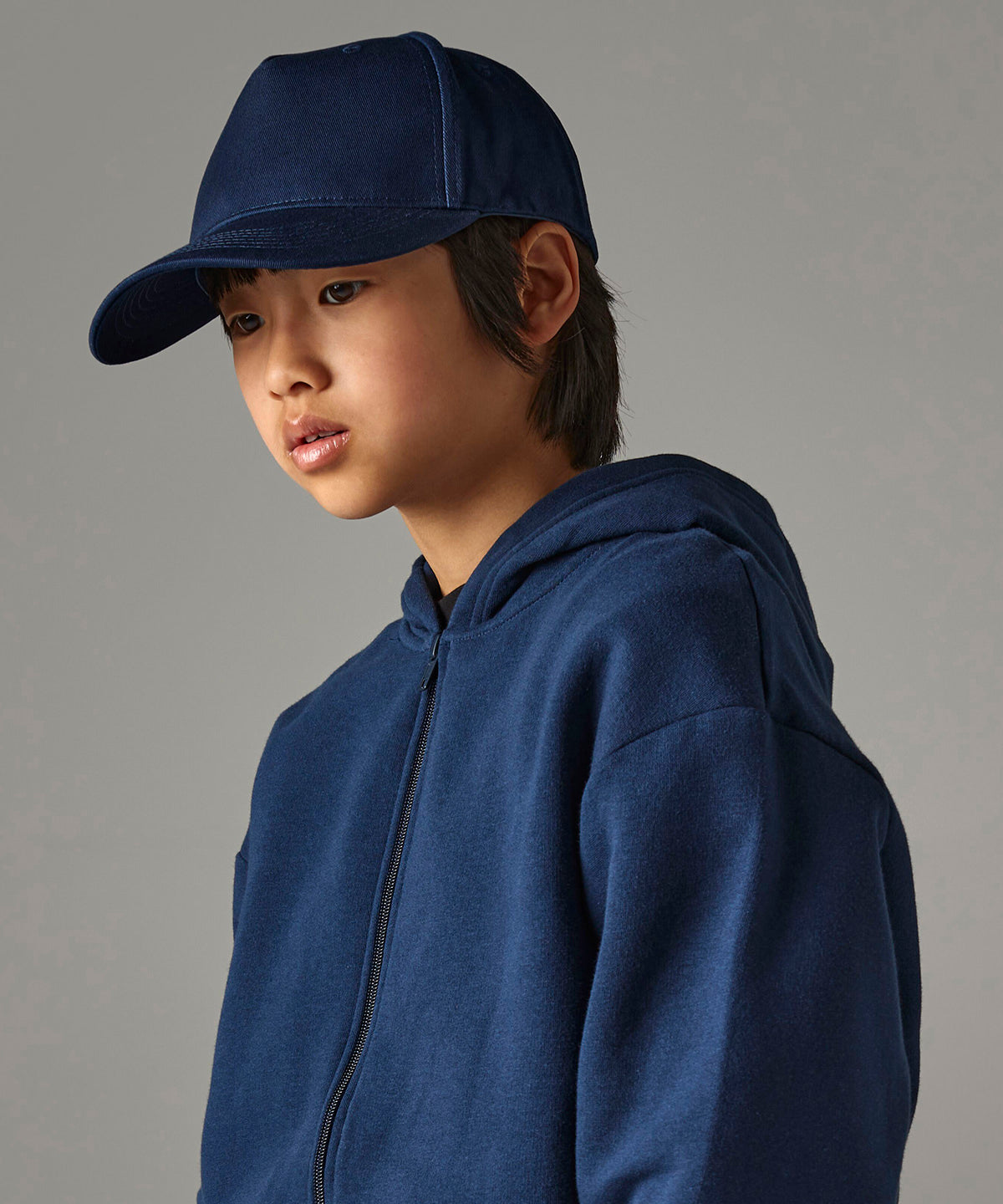 Junior organic cotton 5-panel cap | black