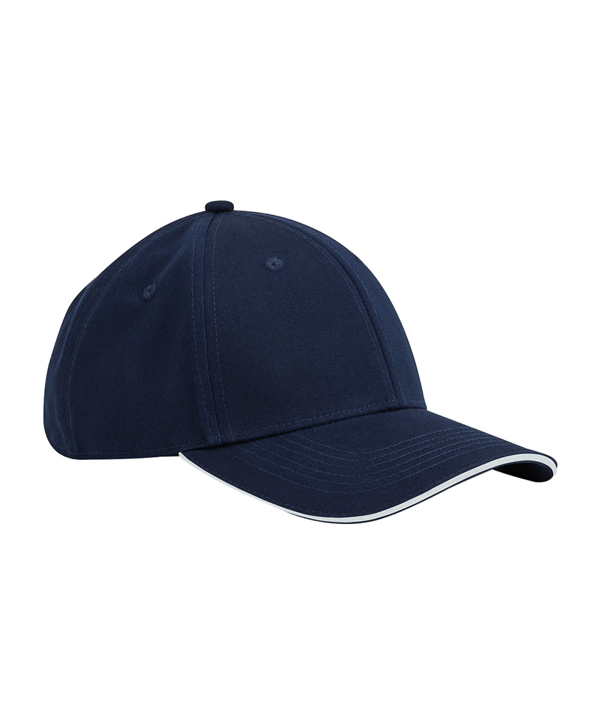 EarthAware® classic organic cotton 6-panel cap  sandwich peak | french navy/white