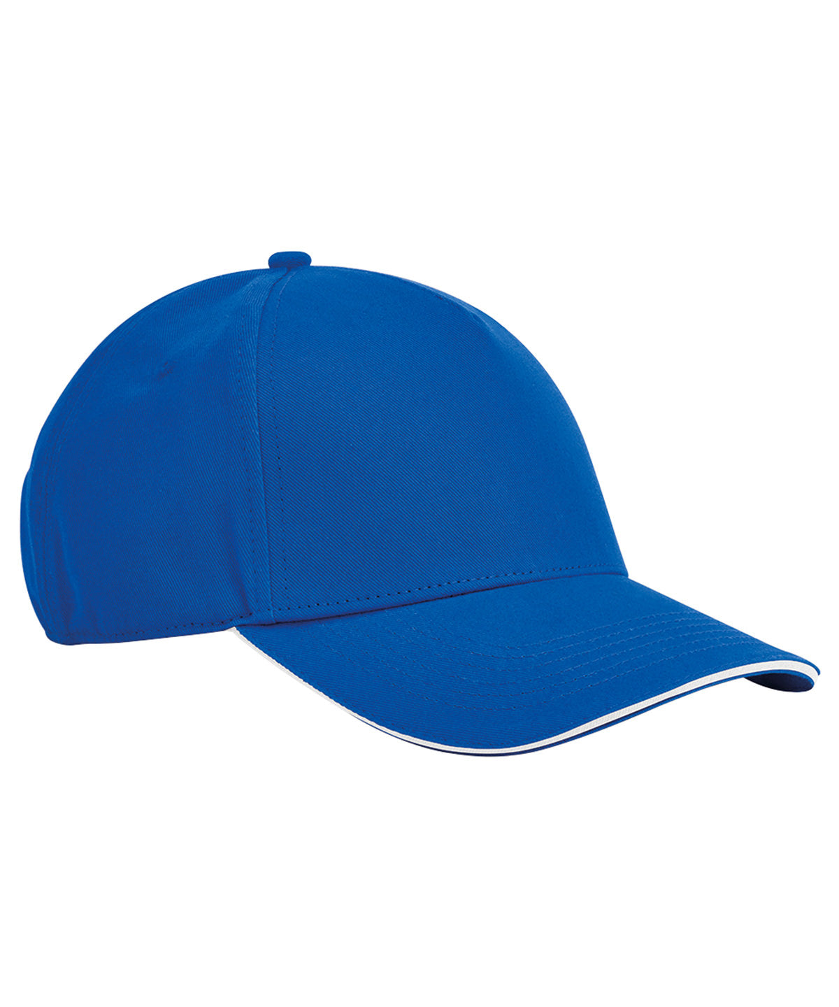EarthAware® classic organic cotton 5-panel cap  sandwich peak | bright royal/white