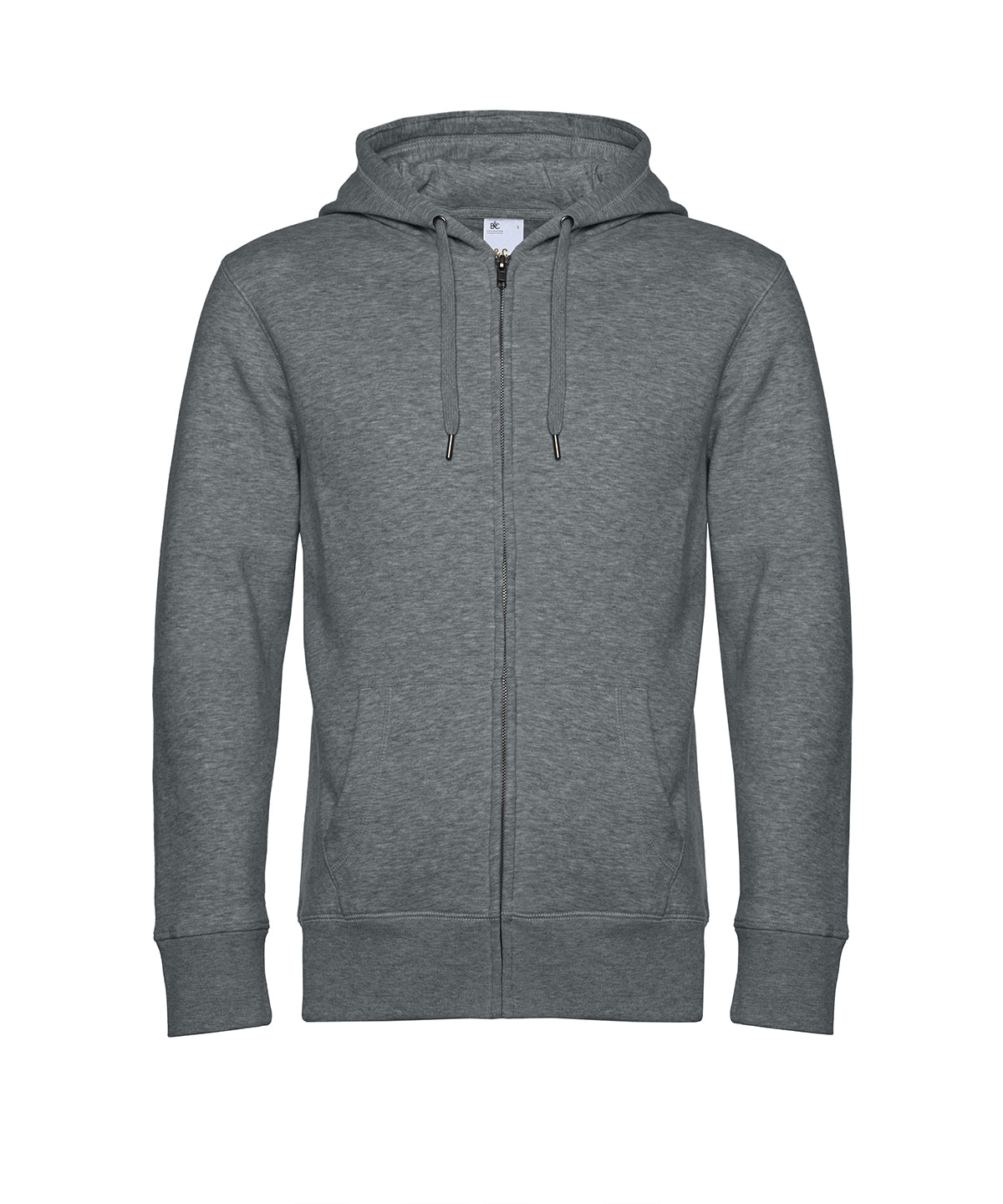 BC KING Zipped Hood | Heather Mid Grey