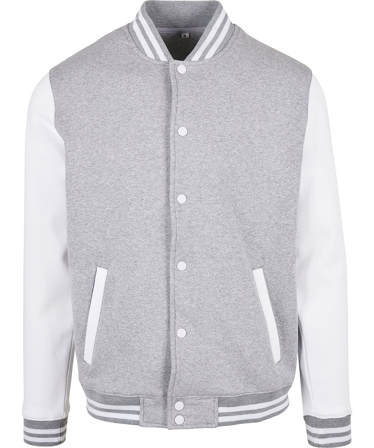 Basic college jacket | heather grey/white