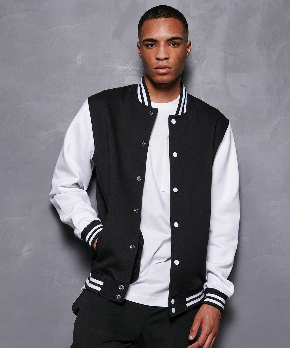Basic college jacket | black/white