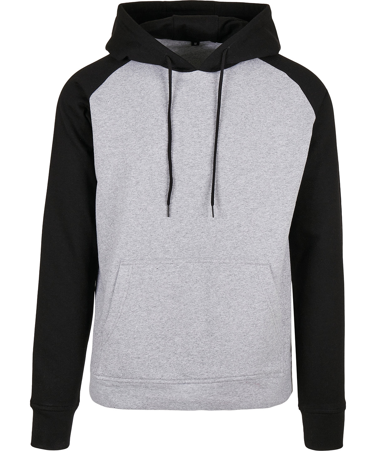 Basic raglan hoodie | heather grey/black