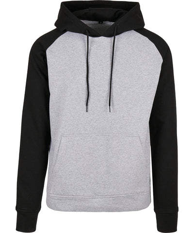 Basic raglan hoodie | heather grey/black