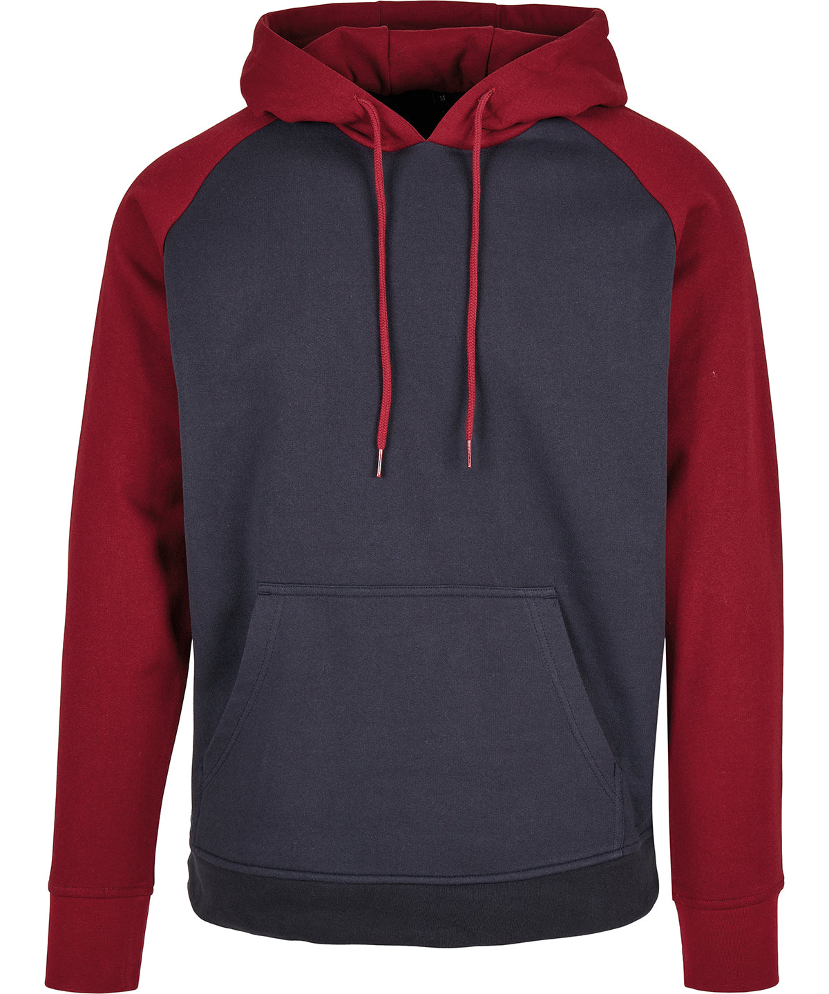 Basic raglan hoodie | navy/burgundy
