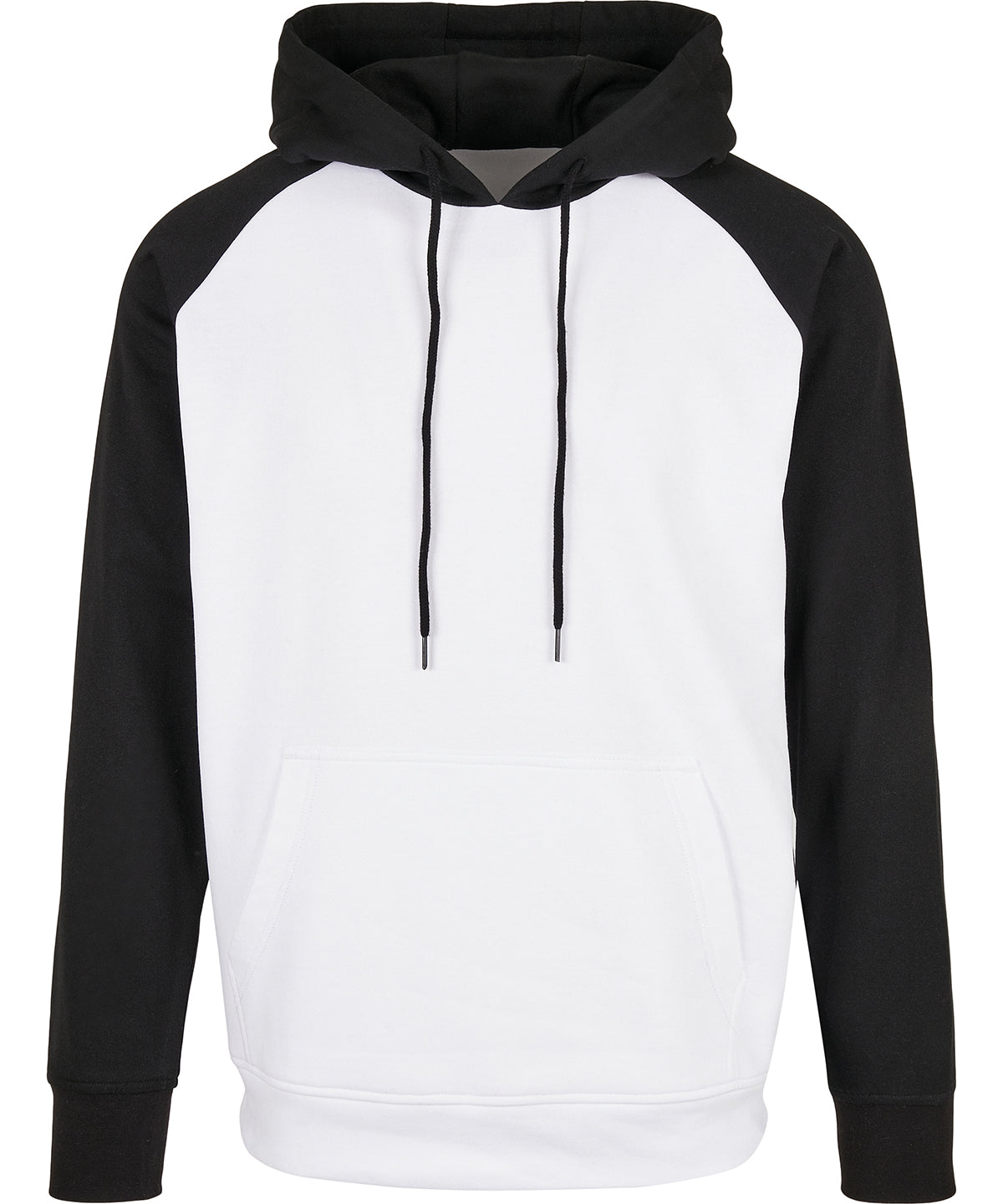 Basic raglan hoodie | white/black