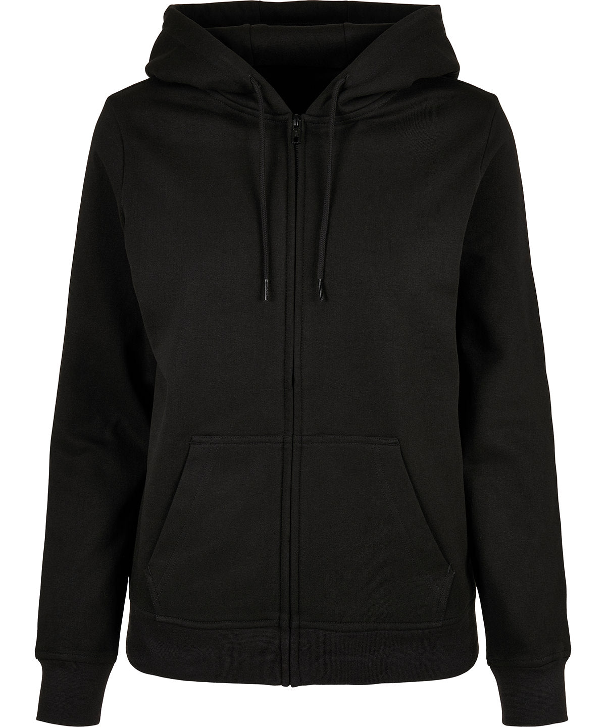 Womens basic zip hoodie | black