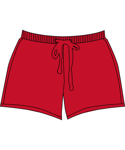 Womens basic sweat shorts | city red