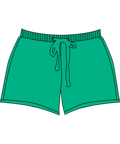 Womens basic sweat shorts | grass green