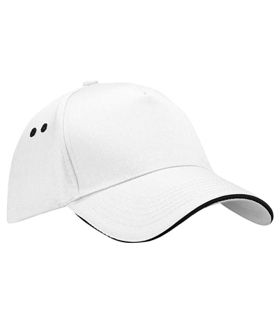 Ultimate 5-panel cap - sandwich peak | white/black