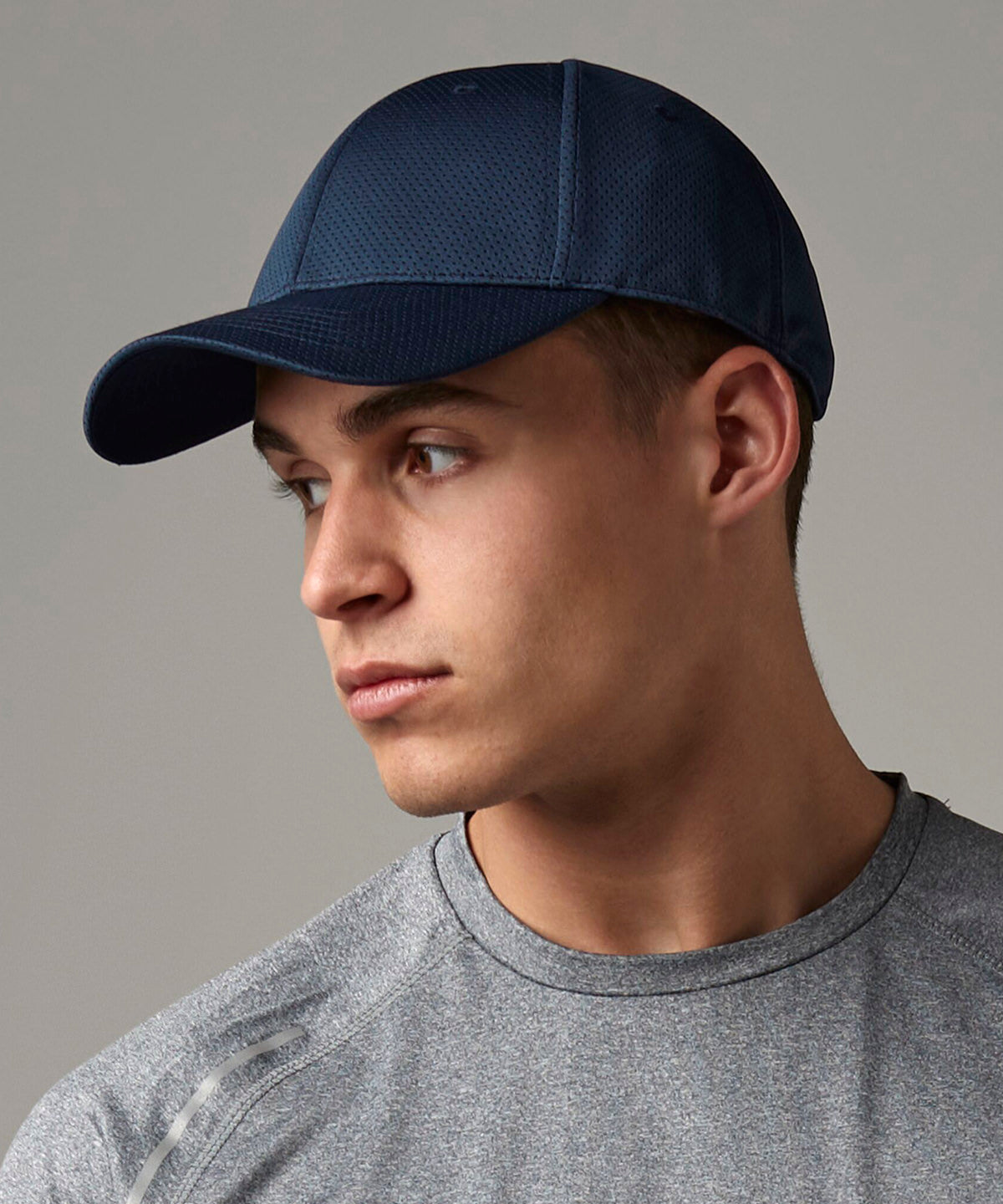 Air mesh 6-panel cap | black