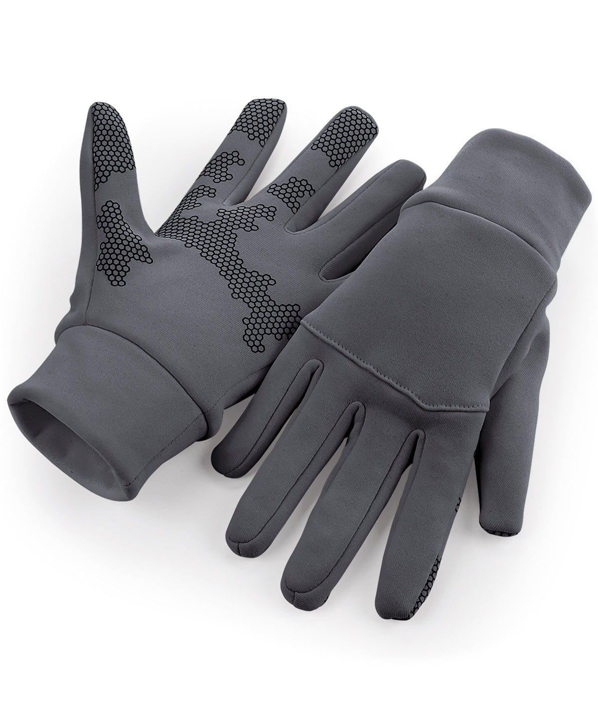 Softshell sports tech gloves | graphite grey