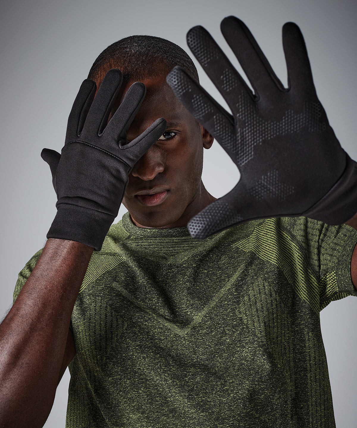 Softshell sports tech gloves | Fluorescent Yellow