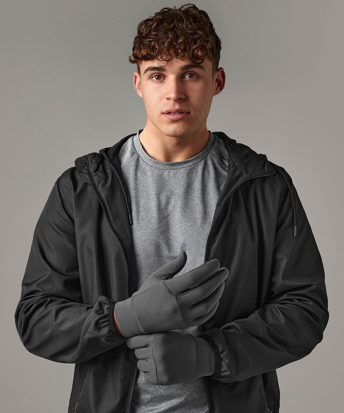 Softshell sports tech gloves | black