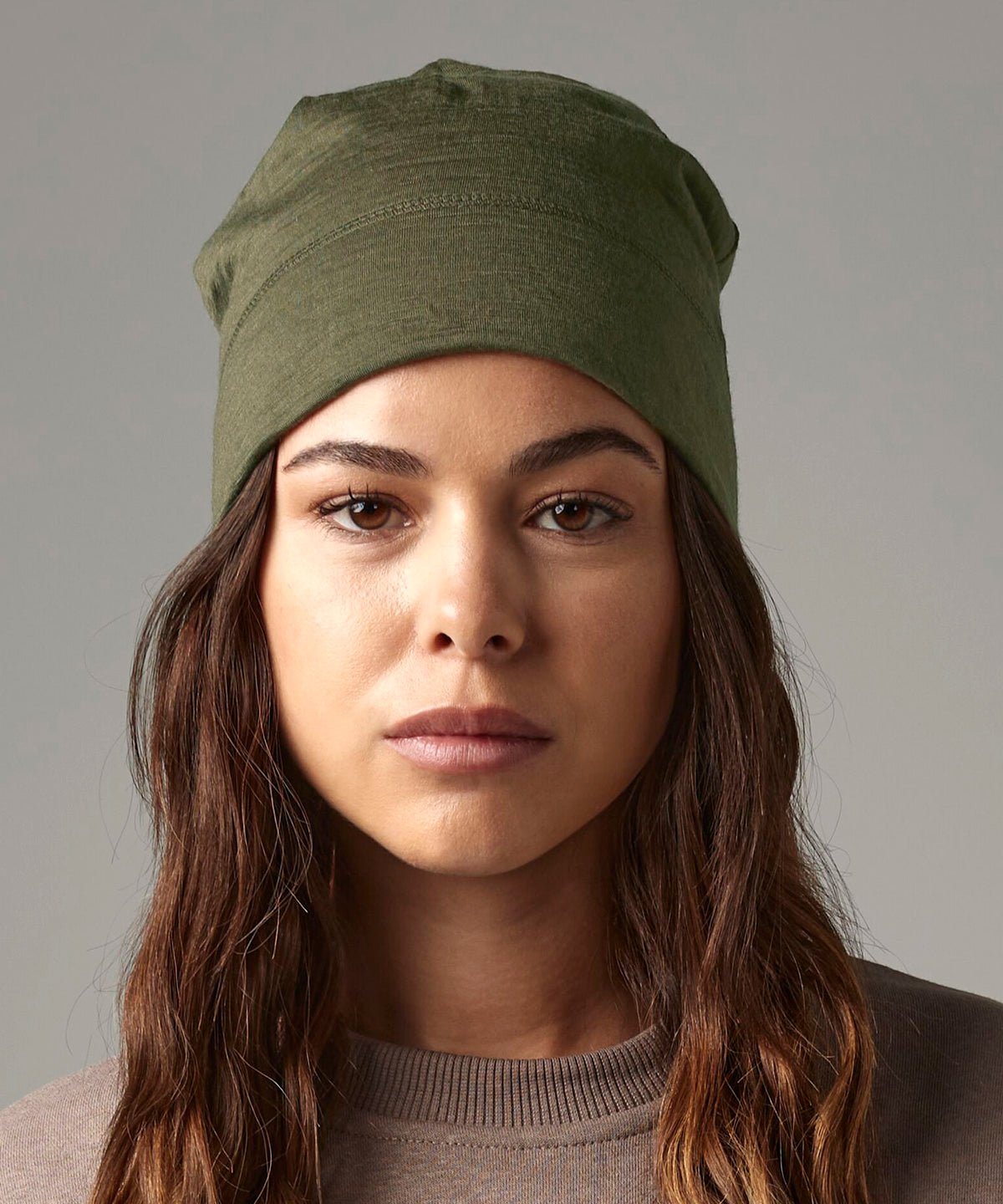 Merino beanie | military green