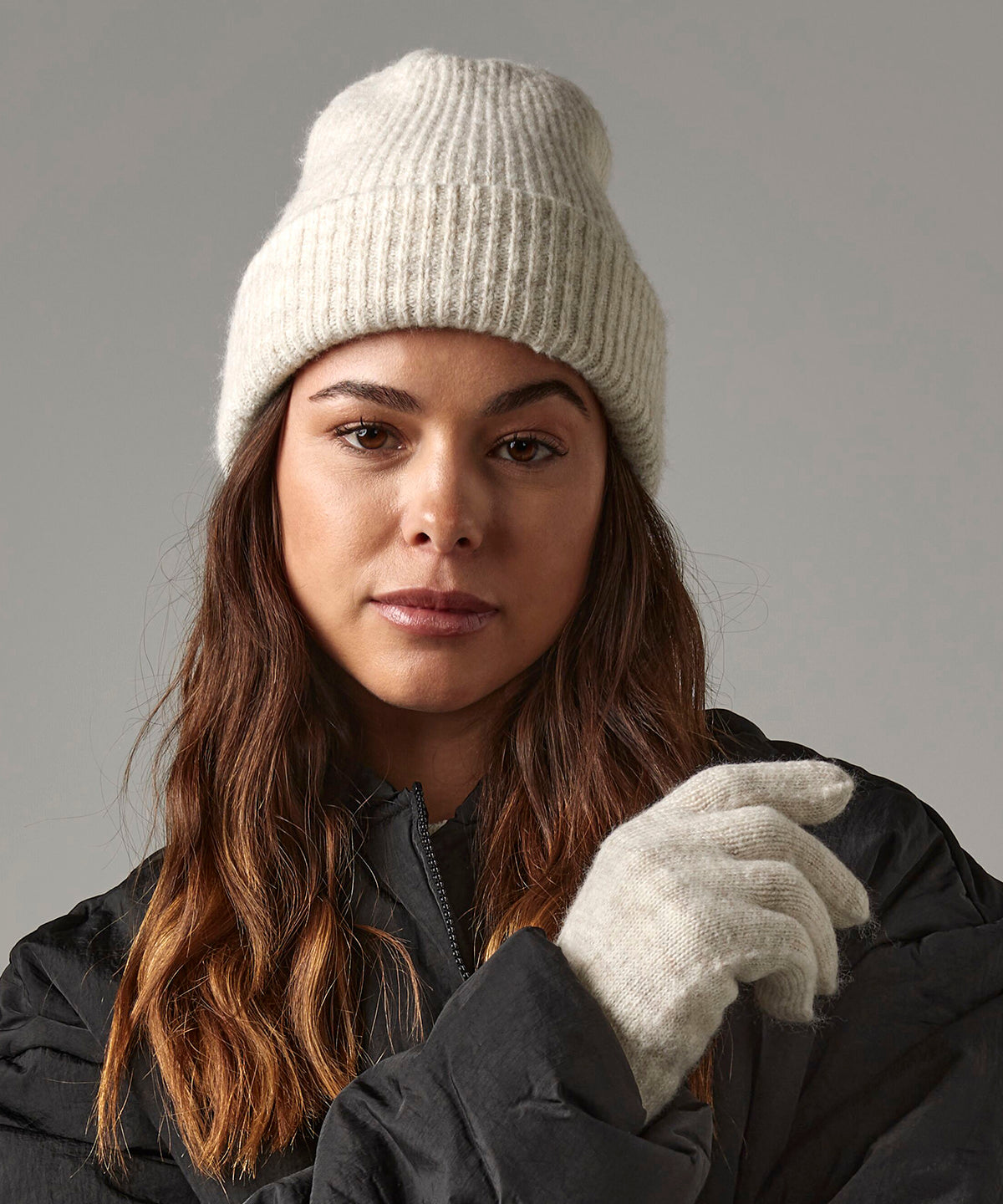 Cosy ribbed beanie | grey marl