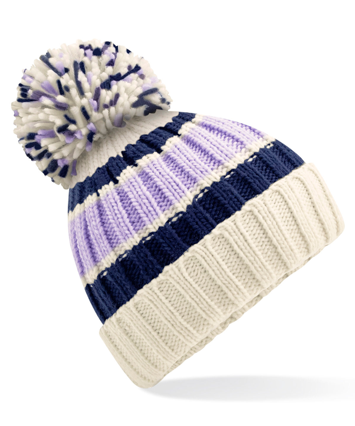 Hygge striped beanie | blueberry cheesecake