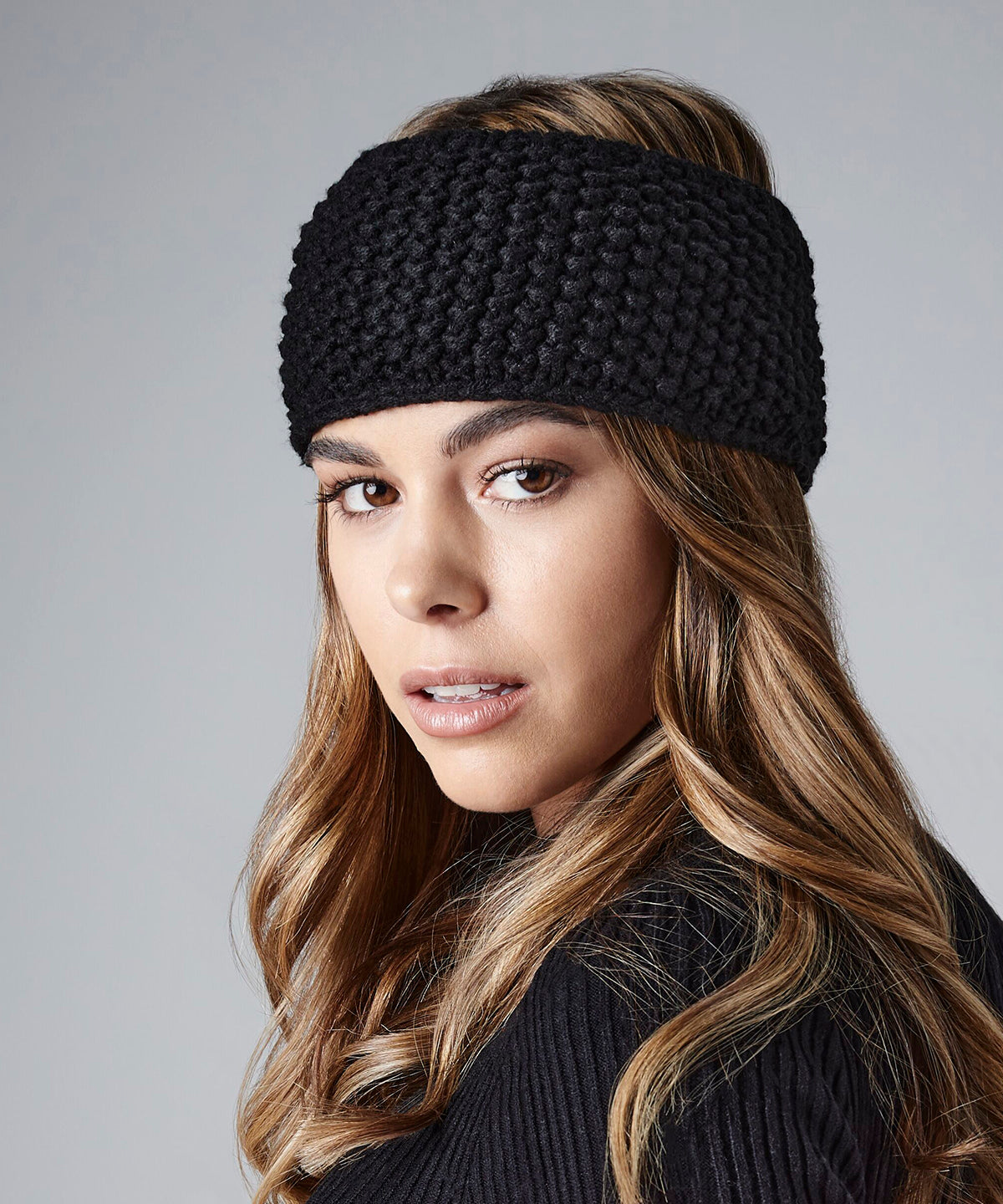 Slopeside waffle headband | black