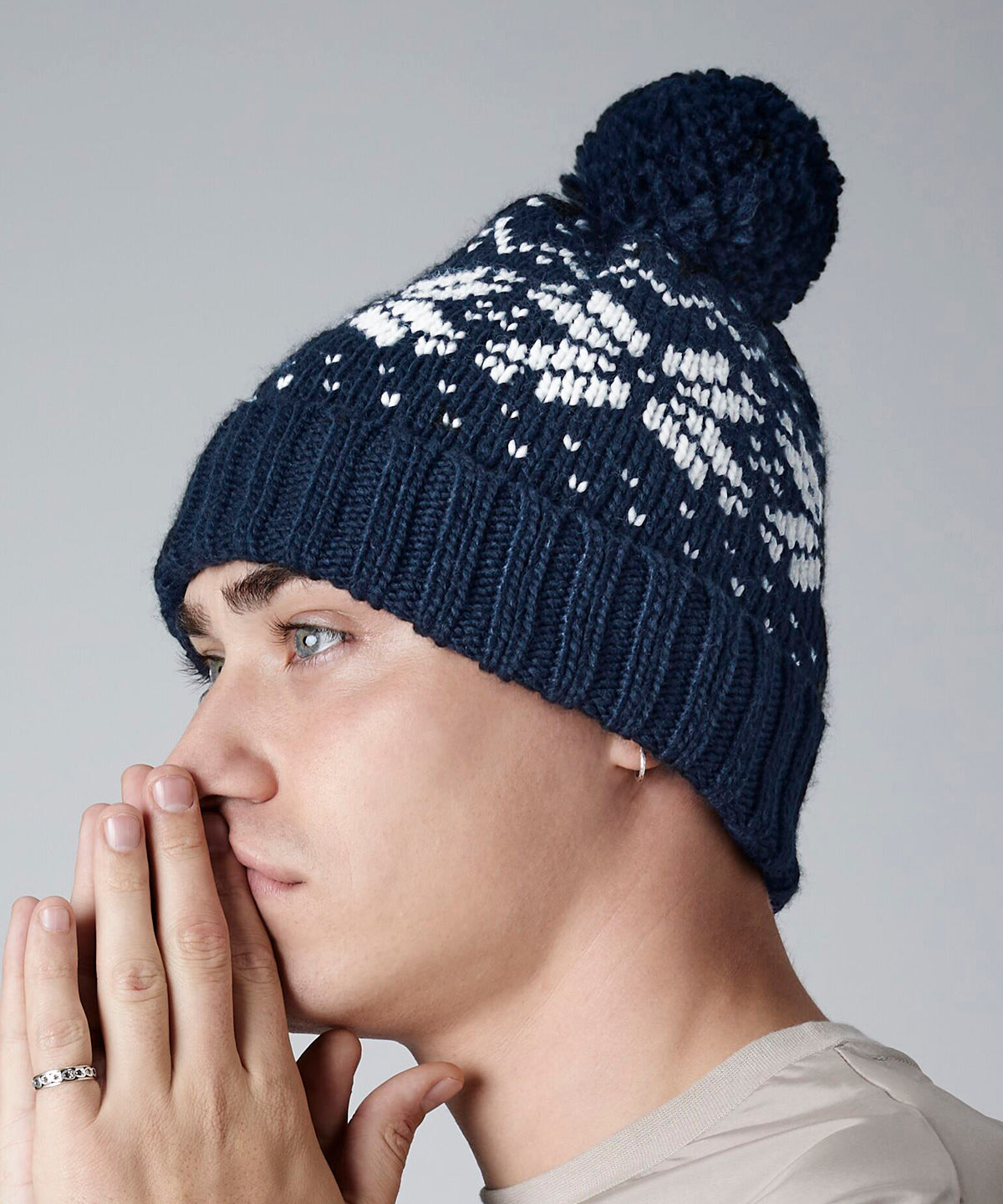 Fair Isle snowstar® beanie | black/white