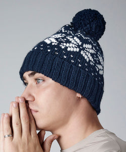 Fair Isle snowstar® beanie | black/white