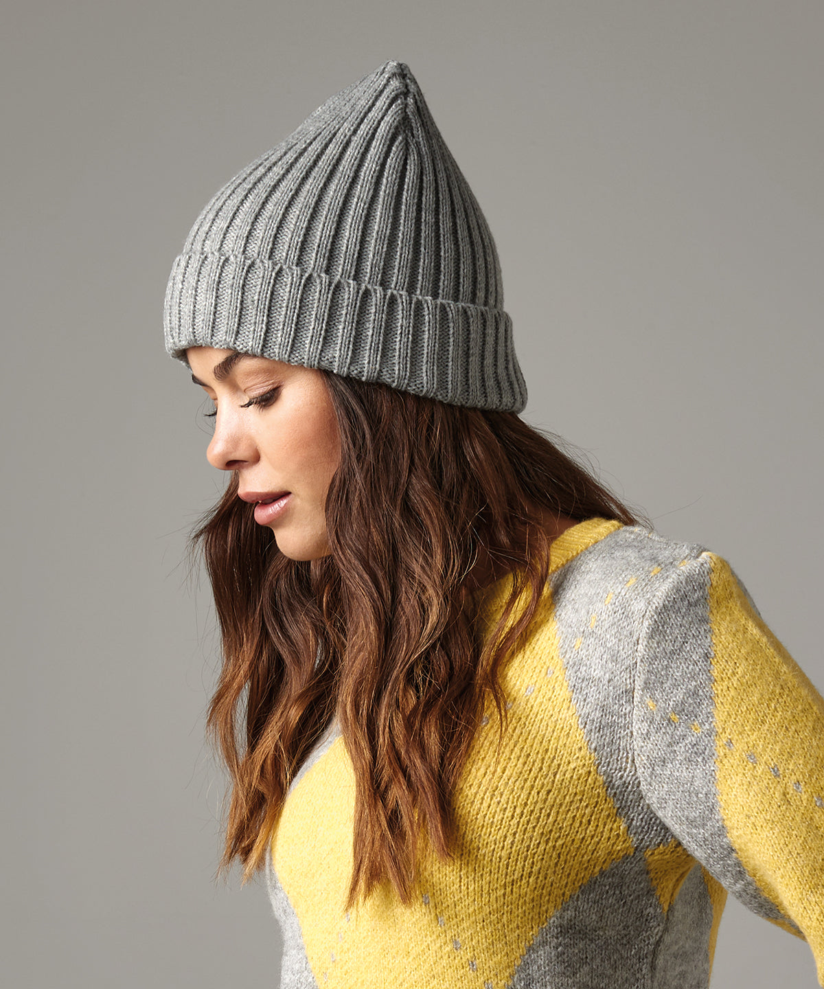 Chunky ribbed beanie | black