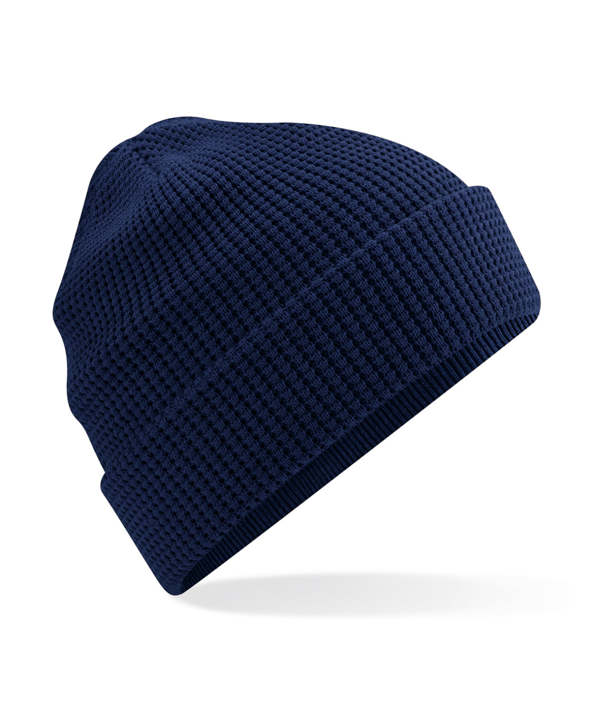 Organic cotton waffle beanie | oxford navy