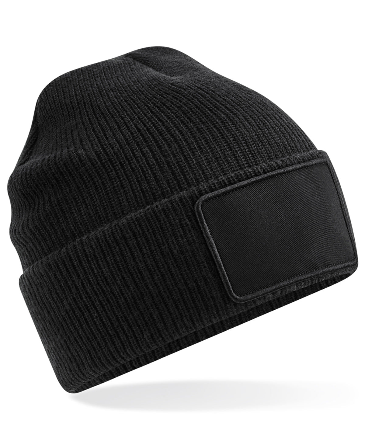 Removable patch Thinsulate beanie | black