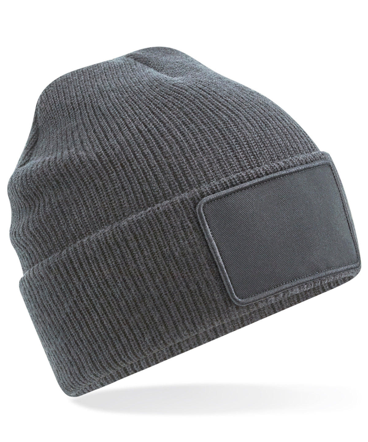 Removable patch Thinsulate beanie | graphite grey