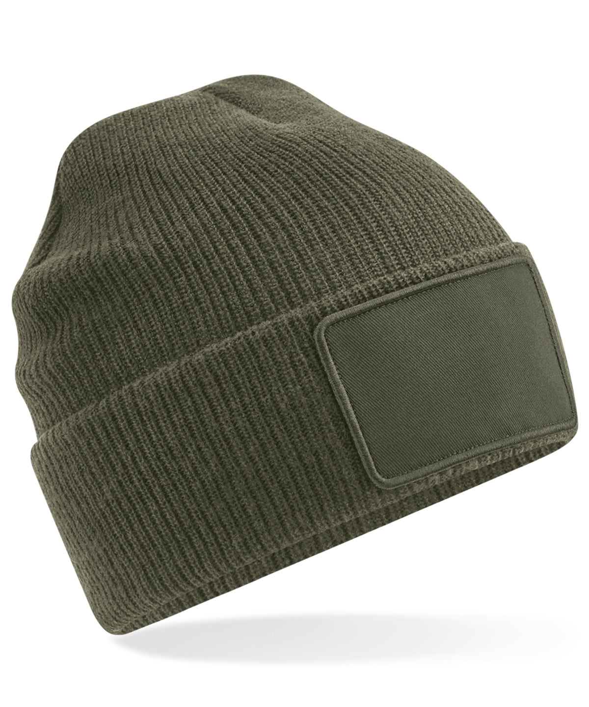 Removable patch Thinsulate beanie | military green